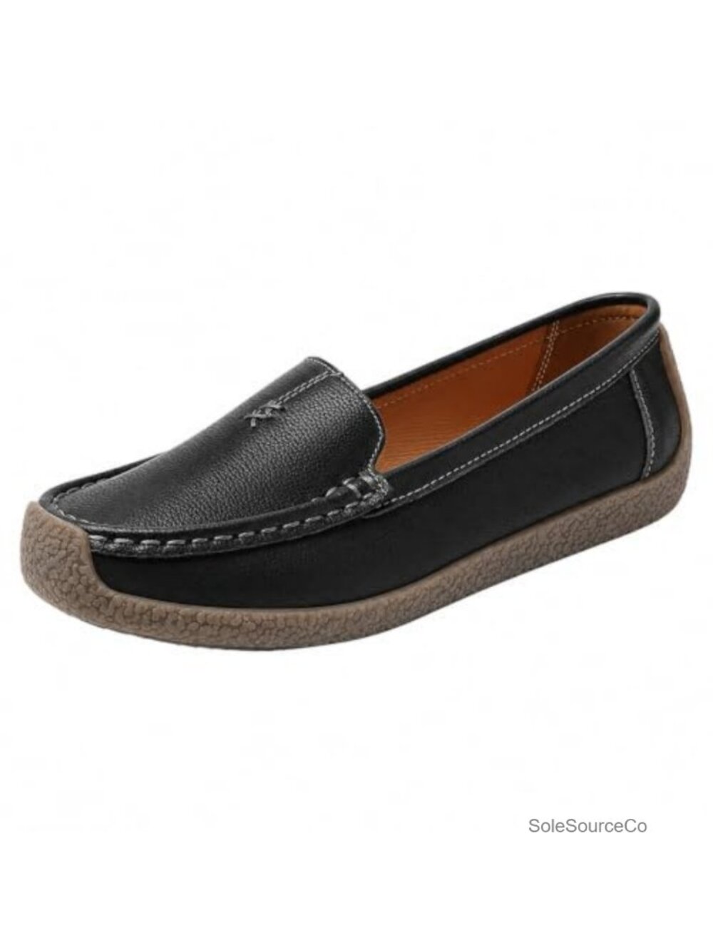 Womens Leather Penny Loafers Slip On Mocc Business Casual Comfort